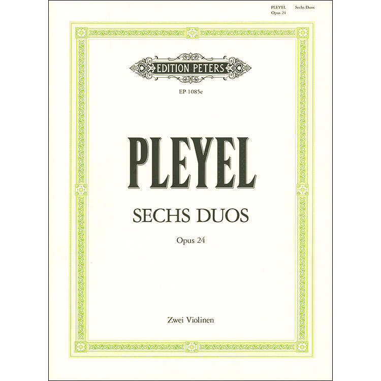 Six Duets Op For Two Violins Ignaz Pleyel Peters Edition