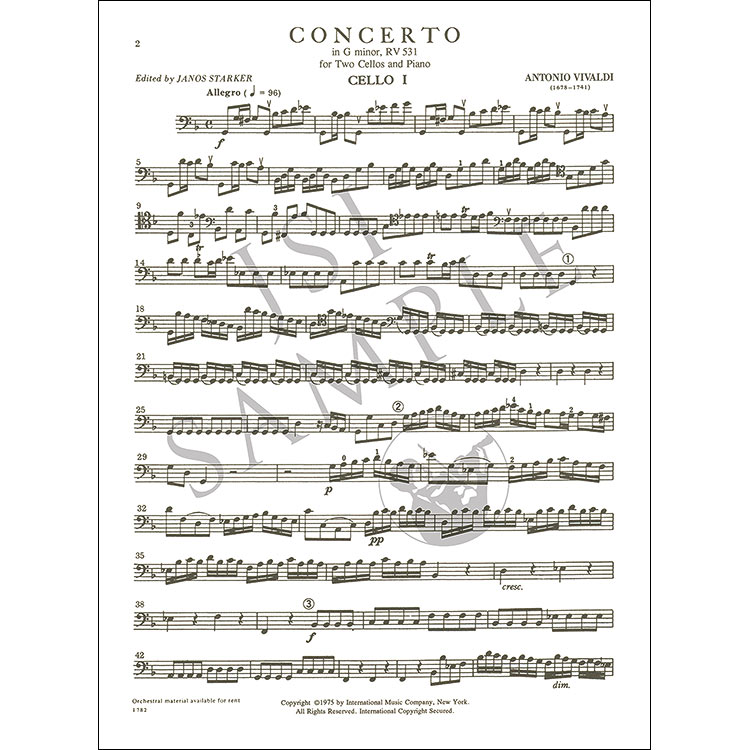 concerto for 2 cellos in g minor