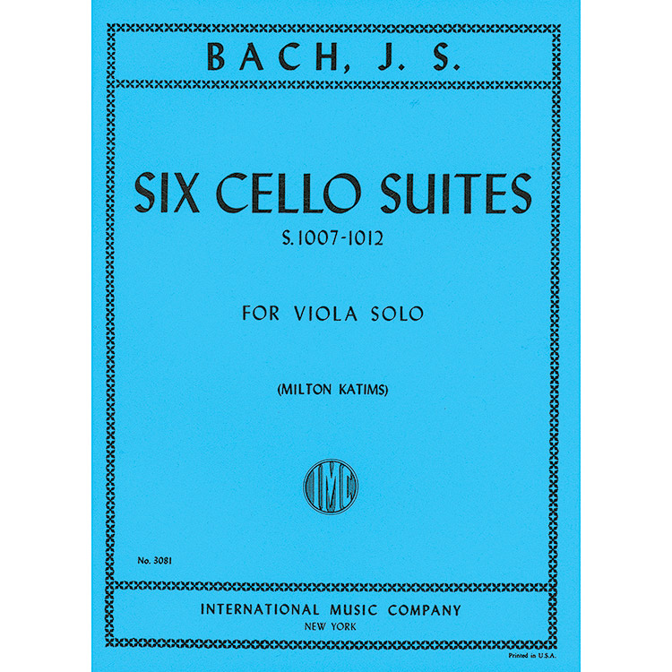 Six Cello Suites For Viola Bwv 1007 12 Katims Johann Sebastian Bach Johnson String Instrument 3585