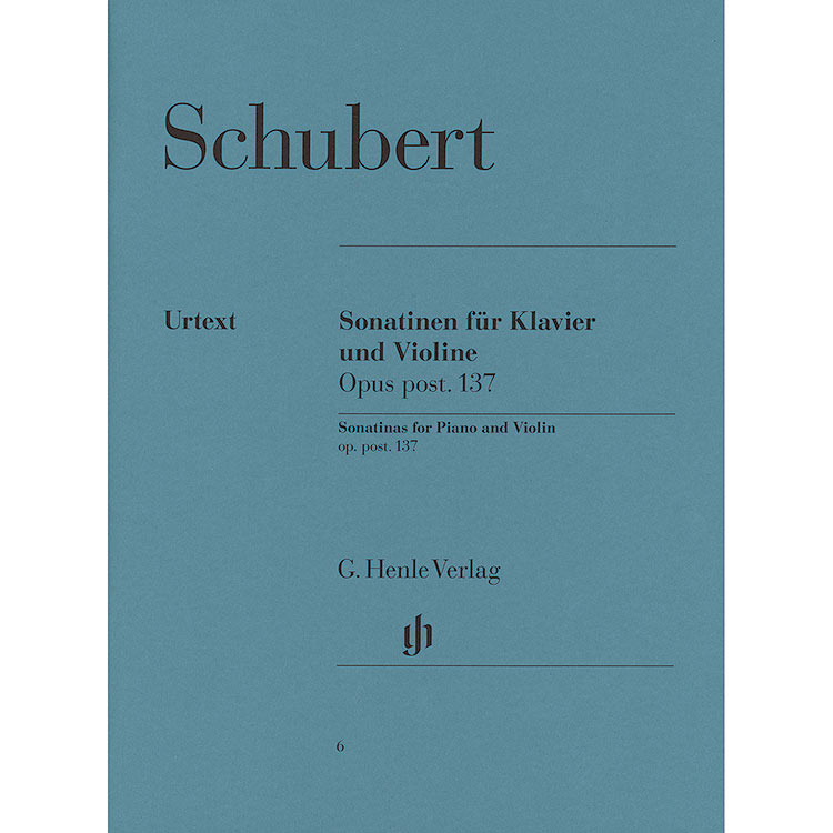 Three Sonatinas, Op. posth. 137, for violin and piano (urtext); Franz ...