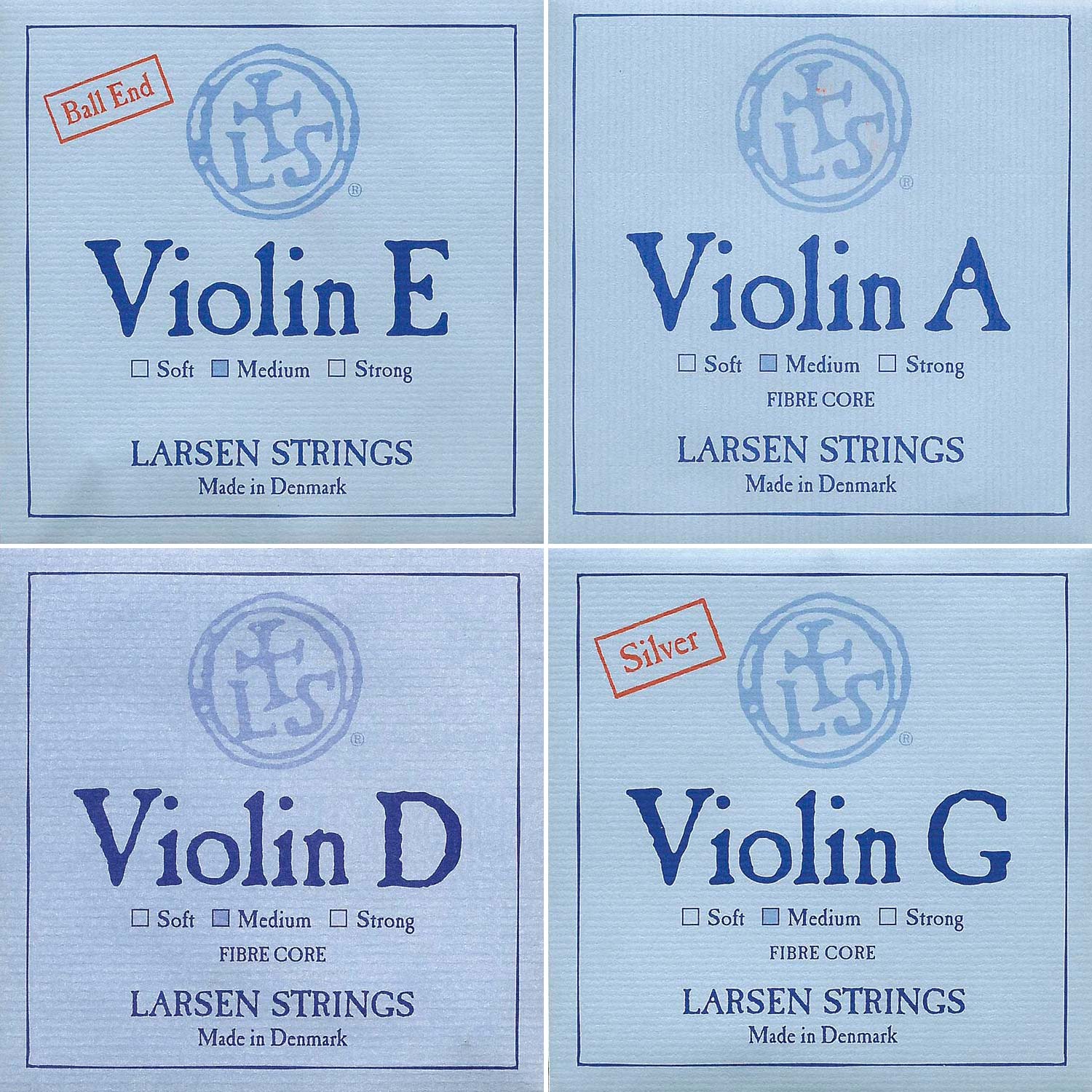 Larsen String Set - Medium, ball end E | Johnson String Instrument