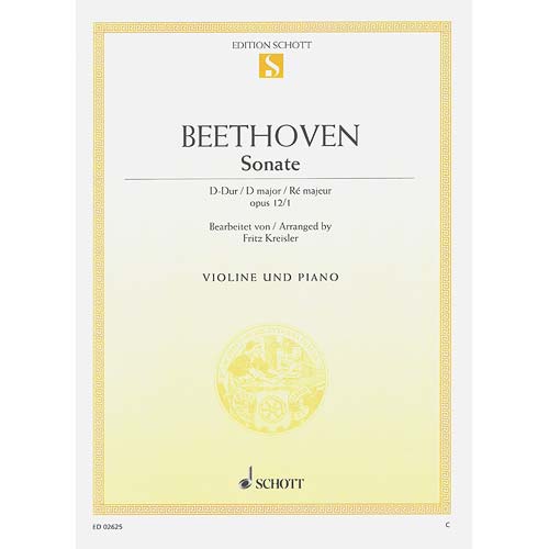 Sonata No. 1 In D Major, Op. 12, For Piano And Violin; Ludwig Van ...