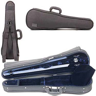 Gewa Maestro Violin Shaped Thermoplastic Case, Black/Blue | Johnson ...